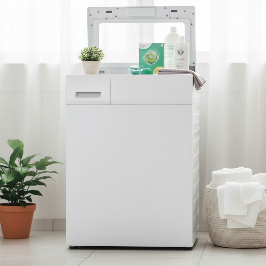 Lavadora en uso en hogar de Tuluá con consejos de mantenimiento y ahorro de energía